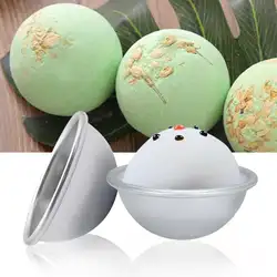 4 шт шарики для ванны творческий металл Алюминий сплав Ванна формы для бомбочек 3D мяч Сферическая форма пресс-формы DIY инструмент для
