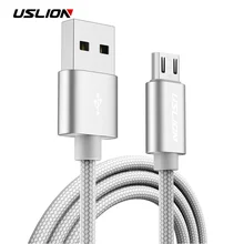 USLION Micro USB кабель 2A Быстрая зарядка USB кабель для передачи данных для samsung huawei Xiaomi LG Andriod Microusb Кабели для зарядки мобильных телефонов