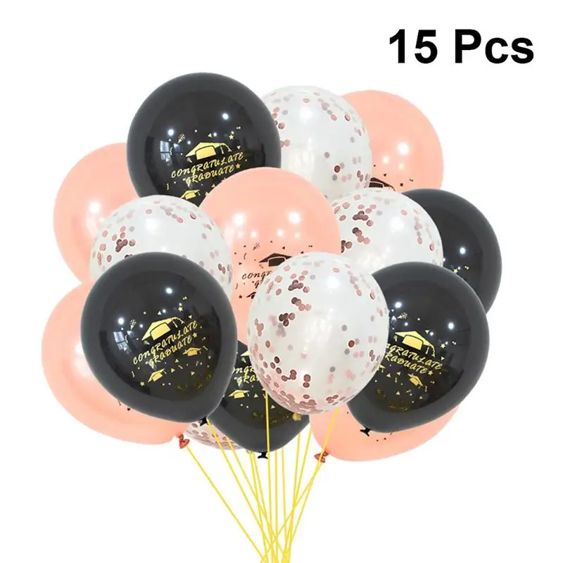 

15pcs/Pack Beautiful Aluminum Balloons Congratulation Graduate Balloons For 2019 Graduation Party Decor Ceremony