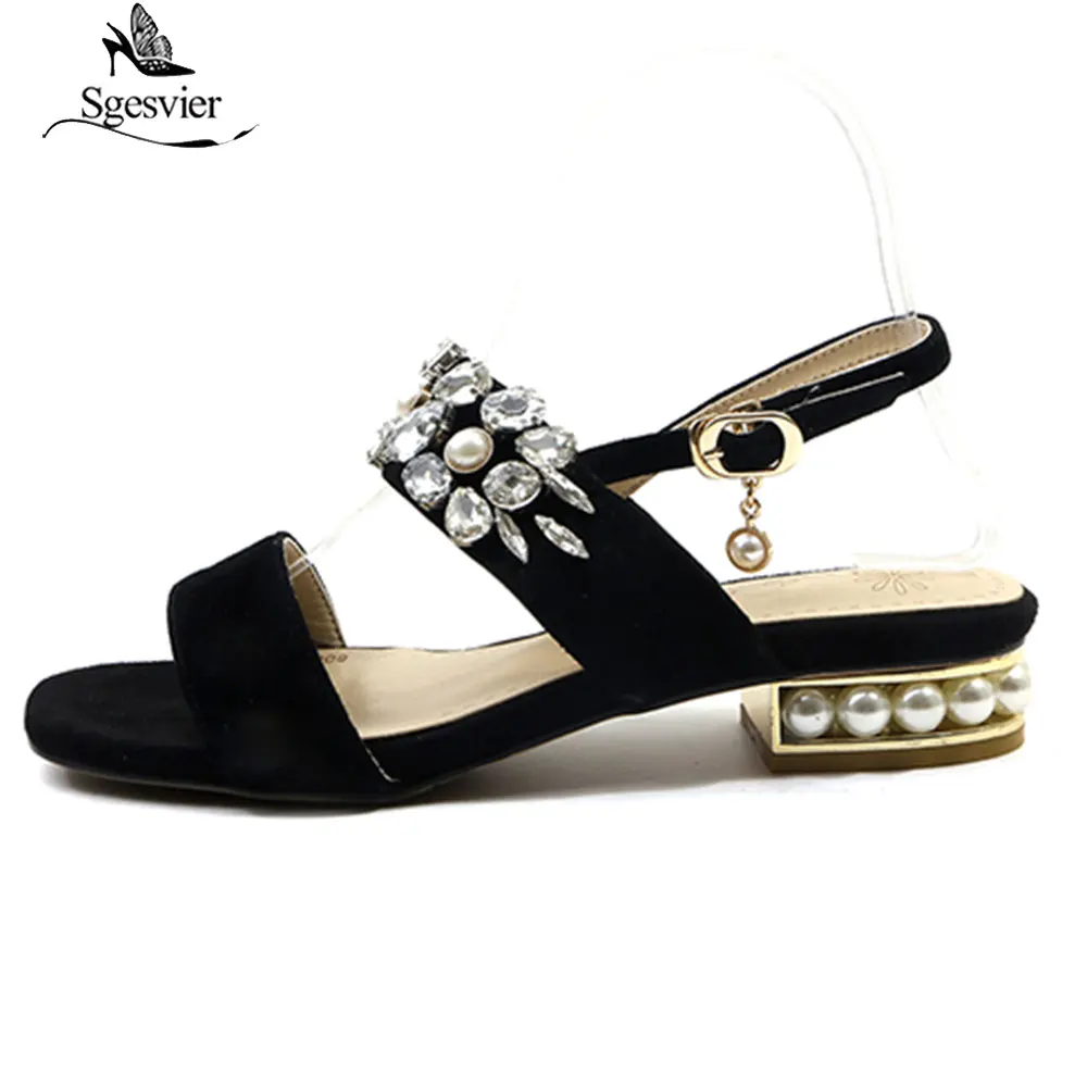 

Sgesvier buckle straps office simple style gladiator women sandals peep toe low heels new fashion summer shoes woman B986