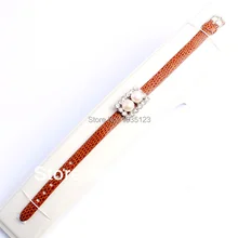 Подарок на день рождения 9 мм довольно Vogue белый пресноводный жемчуг красная кожа горный хрусталь браслет 8," W423