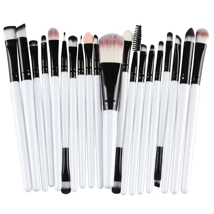 

ROMANTIC BEAR Premium makeup brushes set 20 kits soft nylon hair for eye shadow eyebrow cosmetics brush kits 100sets/lot DHL