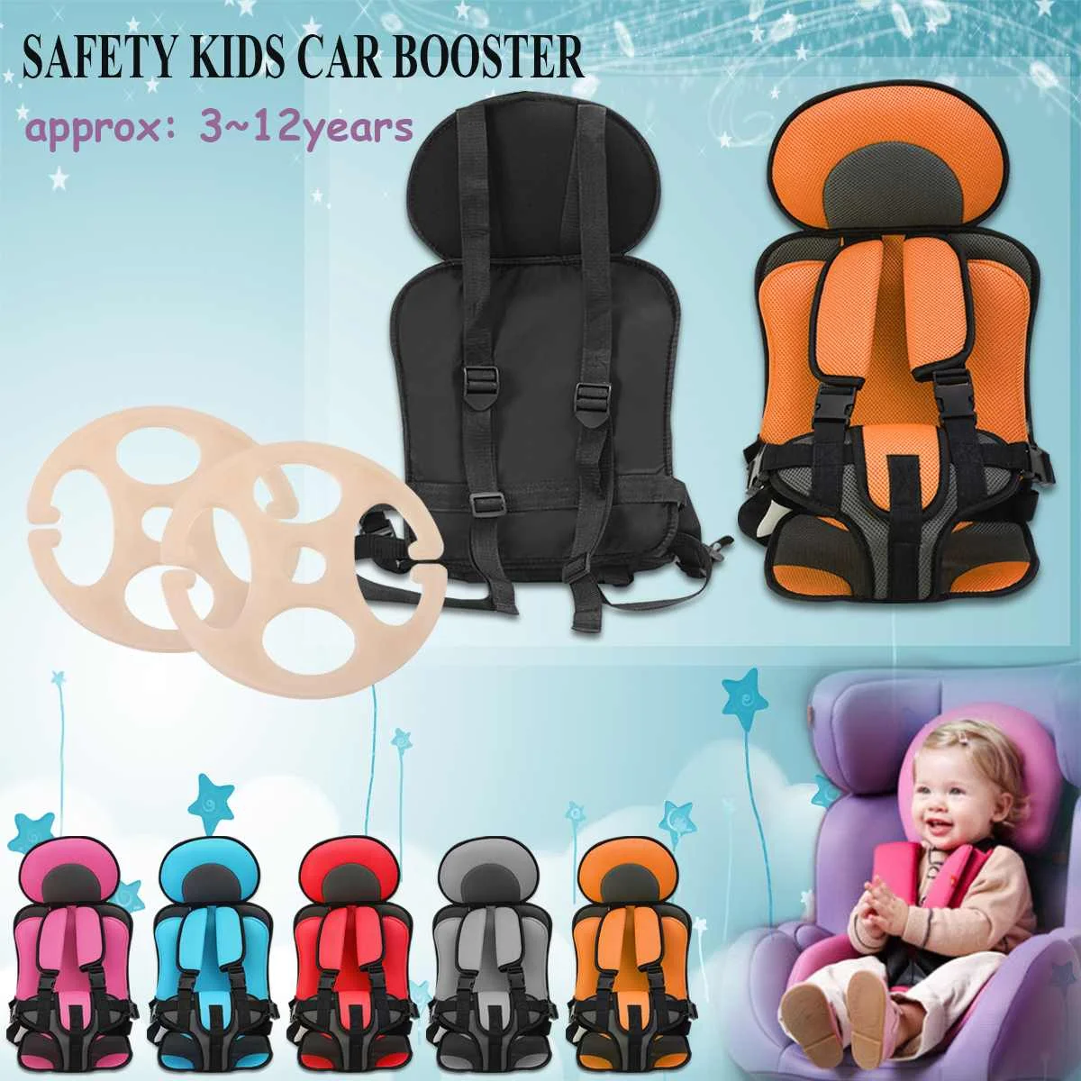 3~12 year old kids Seat Portable Baby Seat Children's Chairs Updated Version Thickening Sponge Kids Child Car Seats 3~12 year old kids Seat Portable Baby Seat Children's Chairs Updated Version Thickening Sponge Kids Child Car Seats