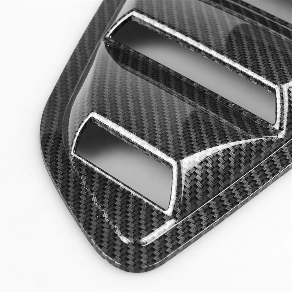 1 пара углеродного волокна вид Стиль 1/4 четверть боковое окно Совок пять слот открытое защитное жалюзи вентиляционное отверстие ABS пластик для Mustang