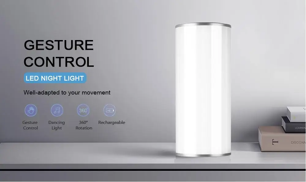 

YL304B 3D Indoor Smart Gesture Control Lamp Night Emergency Light