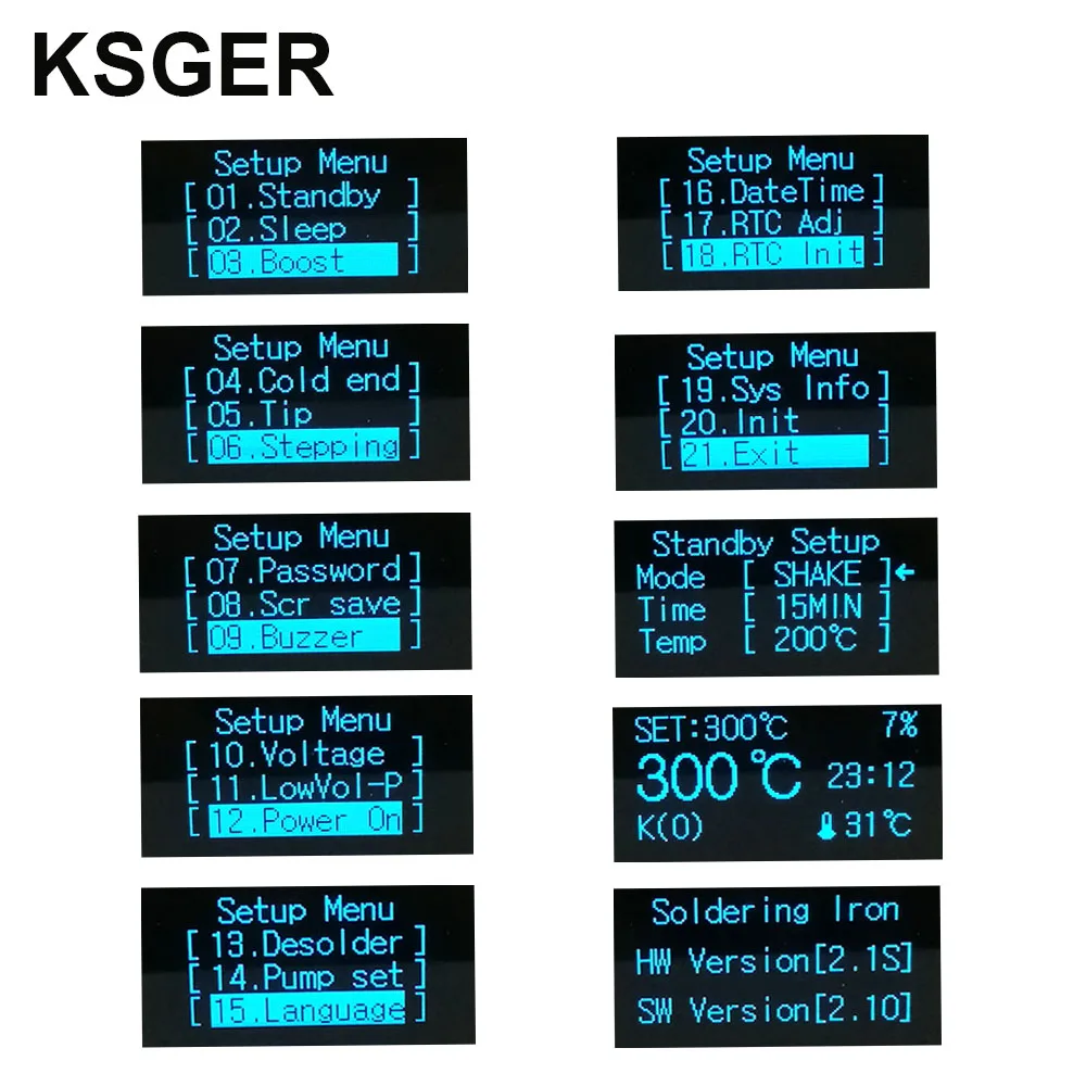 KSGER T12 паяльник станция литиевая батарея STM32 V2.1S OLED T12 железные наконечники алюминиевый сплав FX9501 Ручка DIY Инструменты для пайки