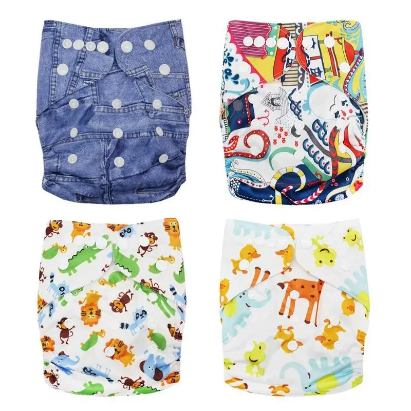 

Baby Cloth Diaper Cover Reusable Cloth Pocket Nappy Waterproof Breathable Diaper Infant Adjustable Double Breasted Diaper