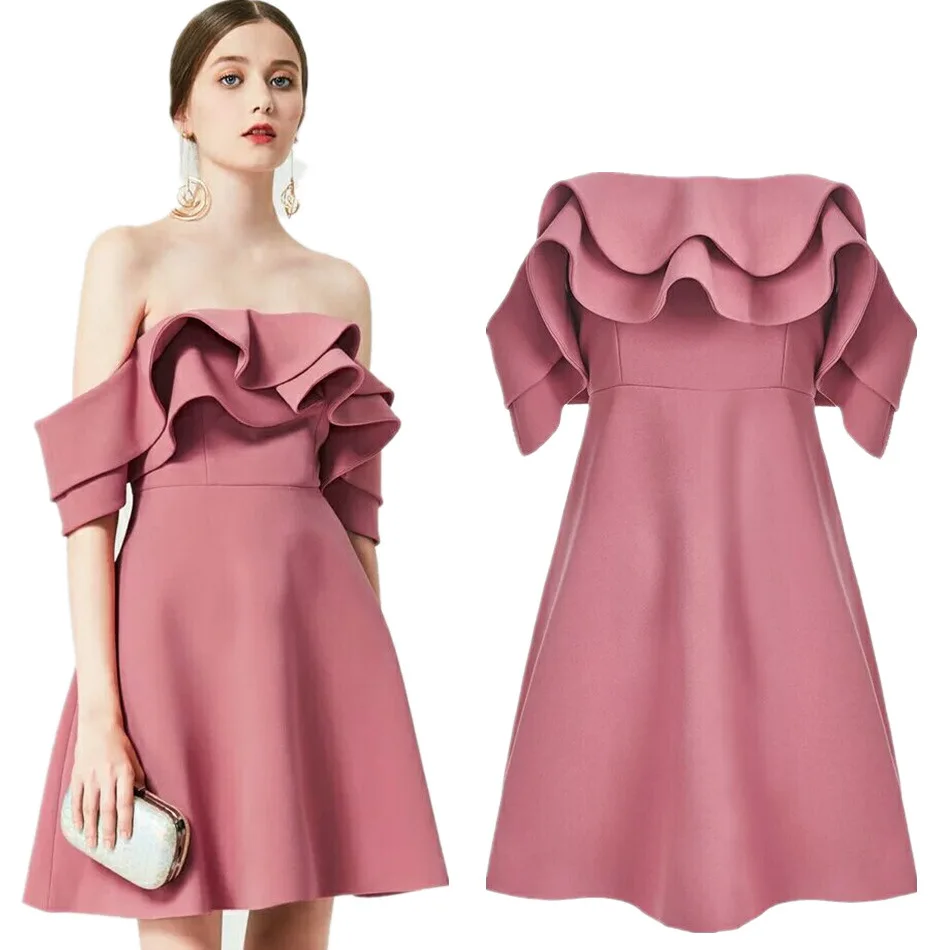 

New Spring for Women In 2019 Butterfly Sleeve Knee-Length Zippers Sleeveless Fashion A-Line Dresses Women