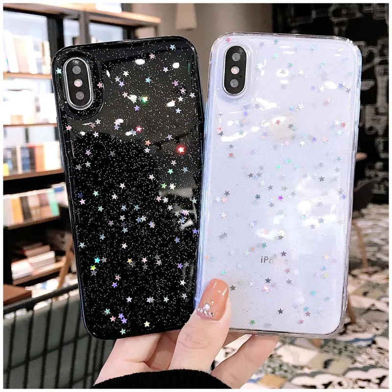 Lovebay блестящие мягкие чехлы из ТПУ для iphone 11 Pro XS Max XR X 8 7 6 6S Plus 5S SE 2020 порошковый