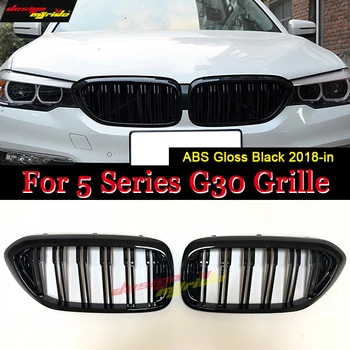 

Replacement G30 G31 Front Bumper Grill For BMW 5 Series M5 F90 520i 530i 540i ABS 2-slat Gloss Black Front Kidney Grille 17-in