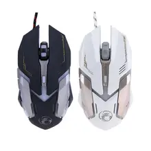 Эргономичная Проводная игровая клавиатура Мышь 6 кнопок Мышь геймер USB светодиодный оптический Мышь компьютерный кабель для мыши периферийные устройства V6 для ноутбука, настольного компьютера