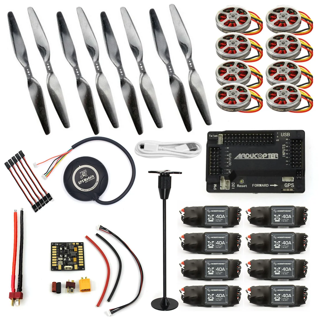 

GPS APM2.8 Flight Control 350KV Brushless Motor 40A ESC Upgrade Kit for 900 Frame Aircraft Helicopters F05423-H