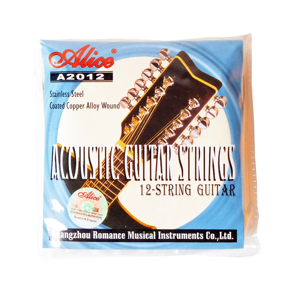 

Alice A2012 12 Strings Acoustic Guitar Strings 010-026 Musical Instrument Guitar Parts Accessories 12 Guitar Strings 1 Set
