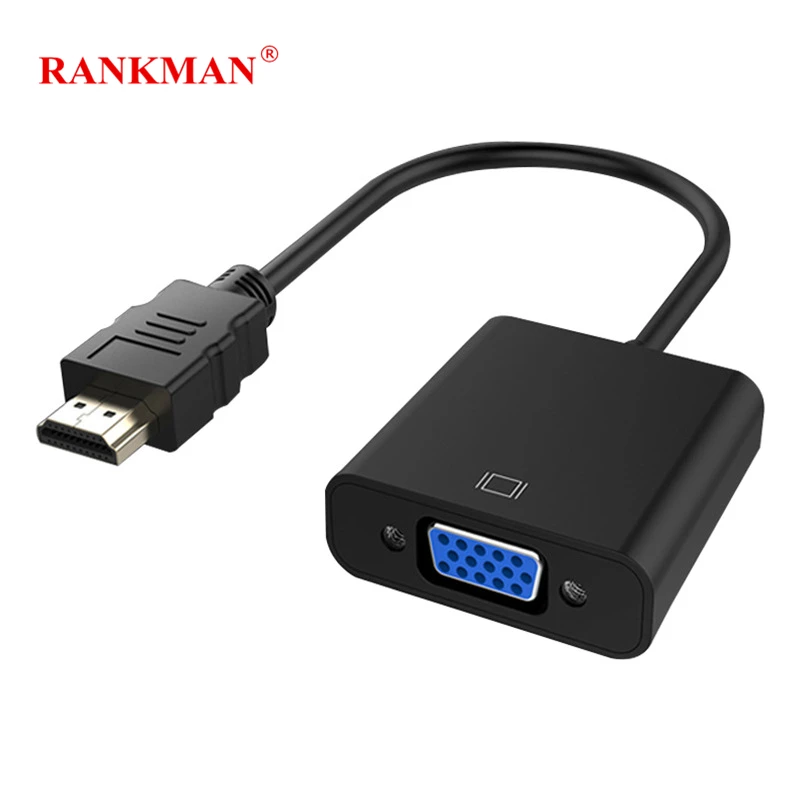 Rankman HDMI لمحول VGA تحويل كابل تجهيز مرئي الرقمية إلى التناظرية الفيديو الصوت HDMI 1080 P ل PC DVD محمول التلفزيون العارض مراقب Rankman HDMI لمحول VGA تحويل كابل تجهيز مرئي الرقمية إلى التناظرية الفيديو الصوت HDMI 1080 P ل PC DVD محمول التلفزيون العارض مراقب