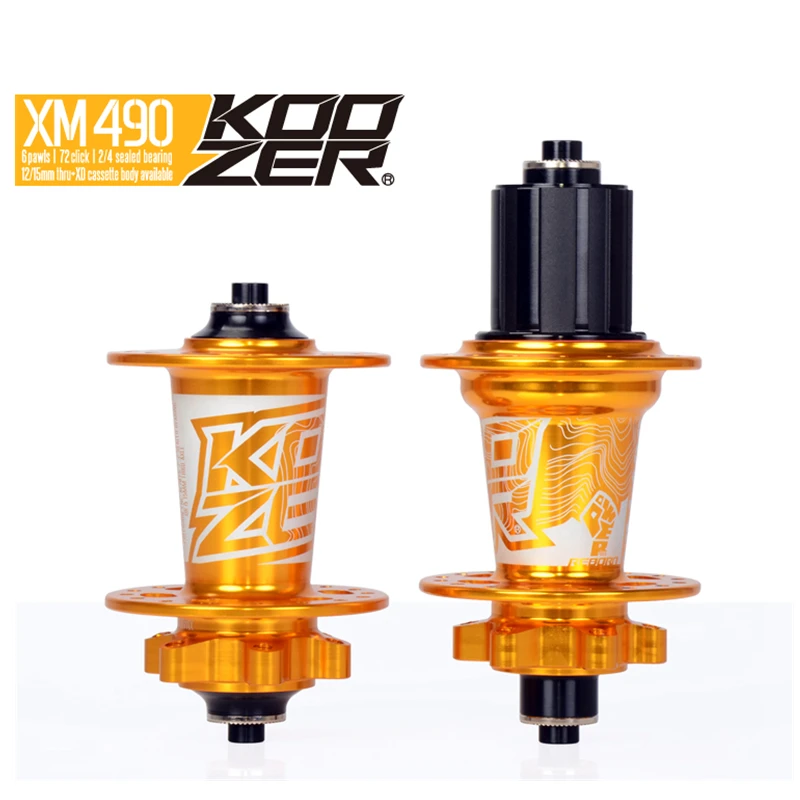 Comprar 2019 cubos Koozer XM490 4 rodamientos MTB bicicleta de montaña cubo trasero 10*135mm QR 100*15 12*142mm a través de 32 agujeros freno de disco bicicleta