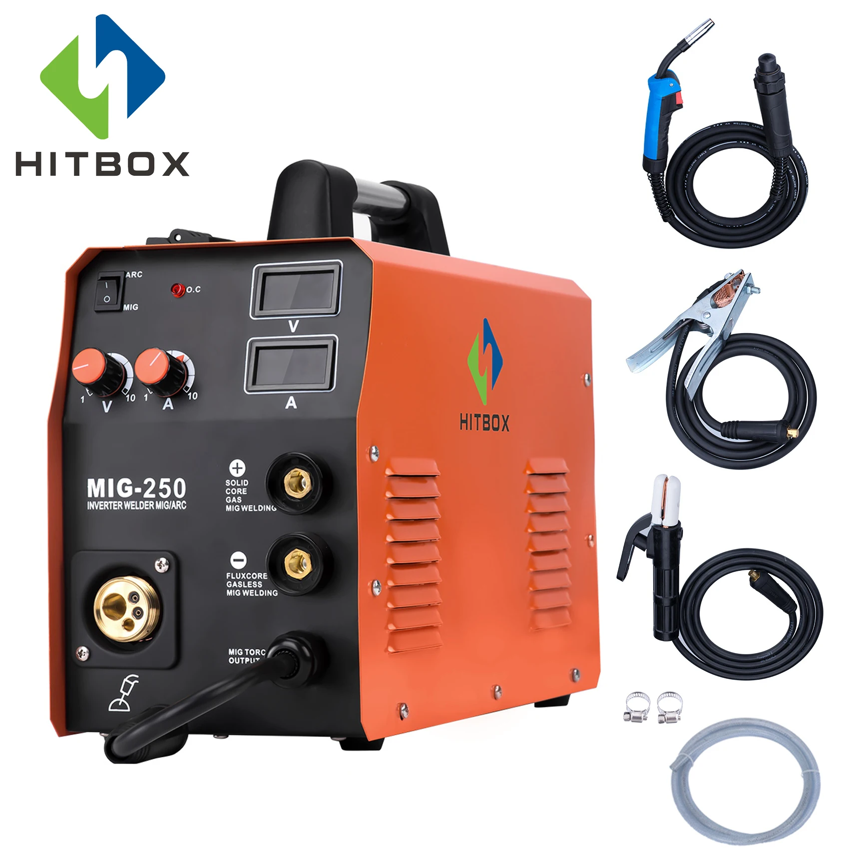 HITBOX Mig Welder MIG TIG ARC MIG250 Multi Function Mig Welding Machine