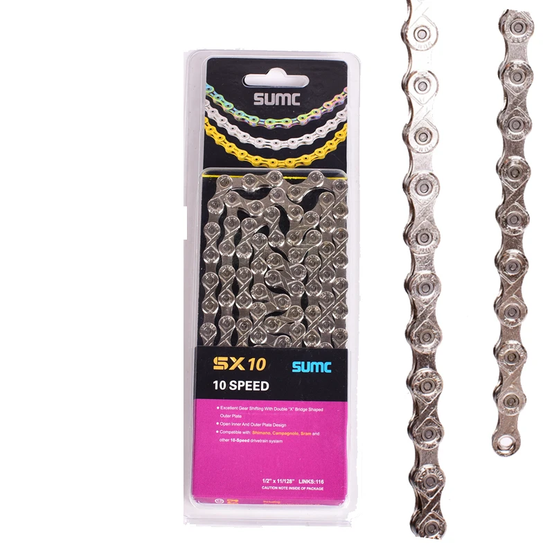 Велосипедная цепь SUMC 116 Links SX10 10S 20S 30 S цепи горный MTB 10 20 скоростная missinglink для M6000 M610