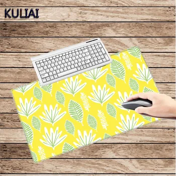 

XGZ Yellow Leaf Wallpaper Large Size Rubber Anti-Slip Bottom Mouse Pad Home Office Desktop PC MousePad Bluetooth Keyboard Mat