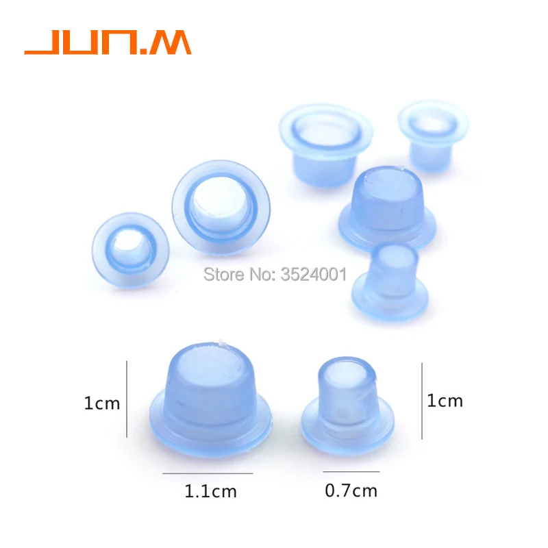 

500Pcs Tattoo Ink Cup Small/Medium Size Silicone Permanent Tattoo Eyebrow Makeup Pigment Container Caps Disposable Accessories