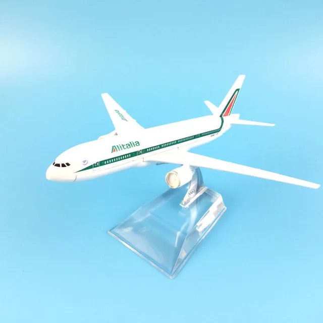 16cm Plane Airplane Model Alitalia Boeing 777 Aircraft Model Diecast Metal Airplanes Model 1:400 Plane Toy Gift 2