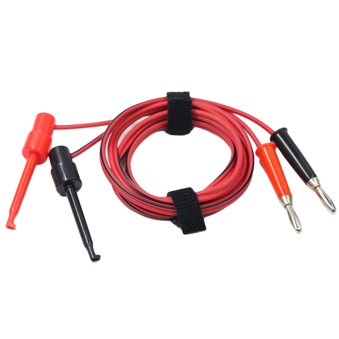 

New Equipment Connector Banana Plug to Test Hook Clip Lead Cable Gold Plated For Multimeter Test Lead Cable 4mm 1 Pair