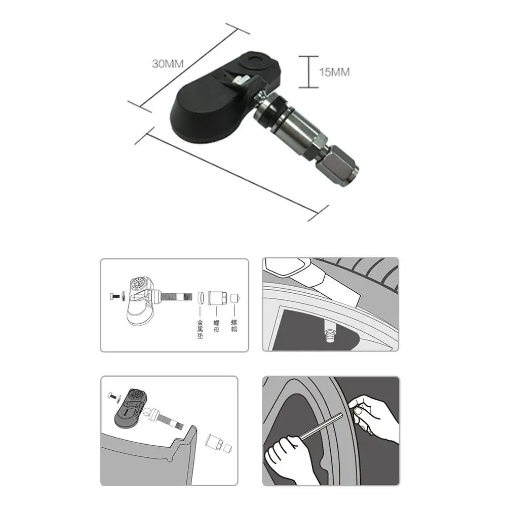 Автомобильная система контроля давления в шинах TPMS HD цифровой ЖК-дисплей 6 внутренних датчиков беспроводная автомобильная система сигнализации в шинах