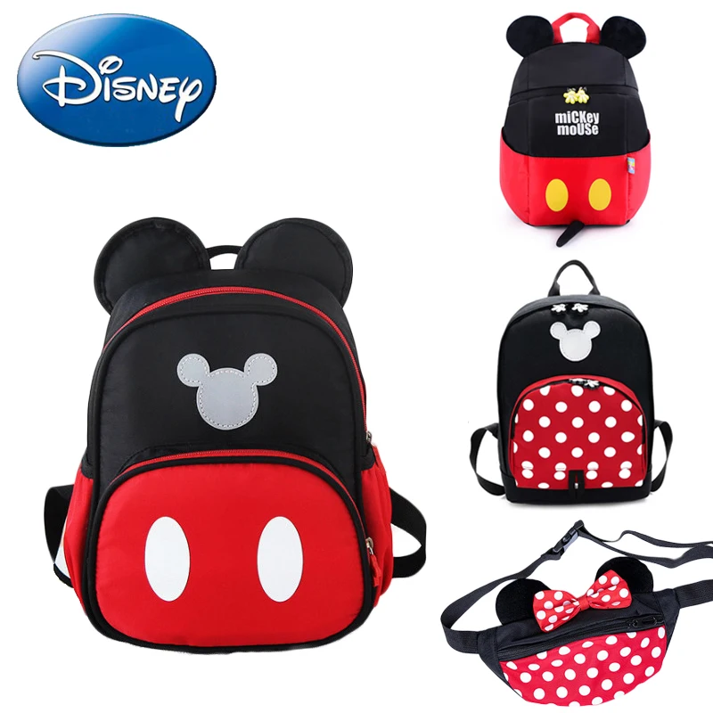 Disney 2019 New Mickey Mouse Backpack Kids Girls Boy School Bag Cute
