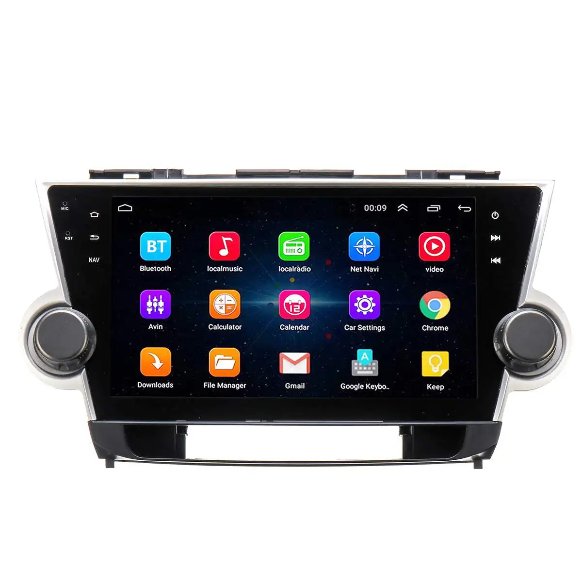 

Car Multimedia Player 10.2 1G+16G for Android6.0 Car Stereo 4DIN bluetooth WIFI GPS Nav Quad Core for Toyota Highlander2009-2013