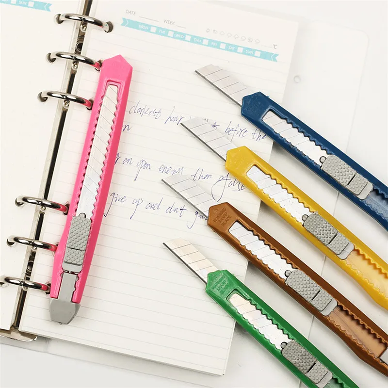 

Snap Off Snap-off Blade Cutter Knife Paper Student Office Stationery Art Box Package Open Craft Tool slide Handicraft Sharp