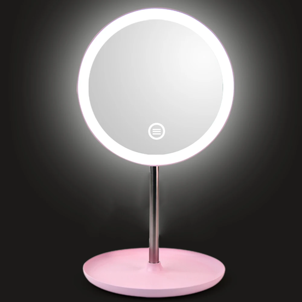 Светодиодный макияж зеркальный стол лампы 360 ° Вращение Яркость Регулируемый Зеркало для красоты светодиодный зеркало
