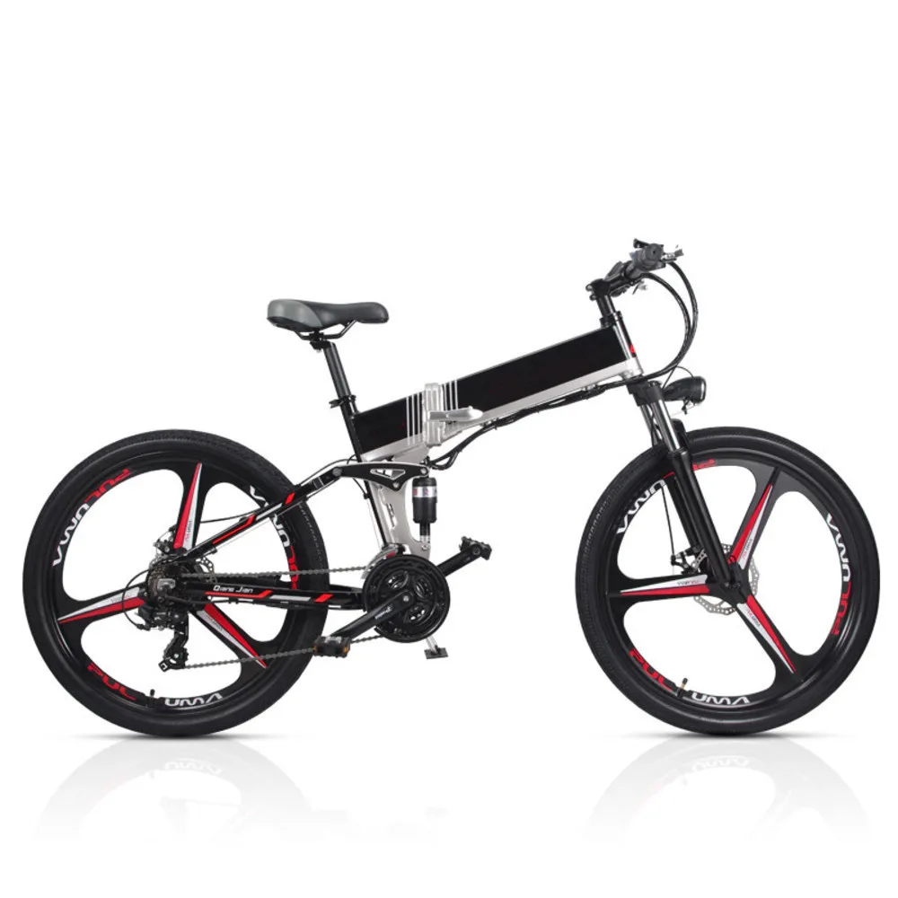 Excellent Aluminum Alloy Frame 26 Inch Folding Mountain E Bike 48v 10.4ah Lg Hidden Battery 250w 350w Electric Bicycle 3