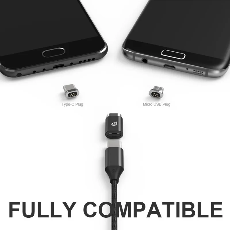 Wsken Магнитный адаптер Usb Тип C Female To Micro и коннектор Мужской Otg зарядный для Android