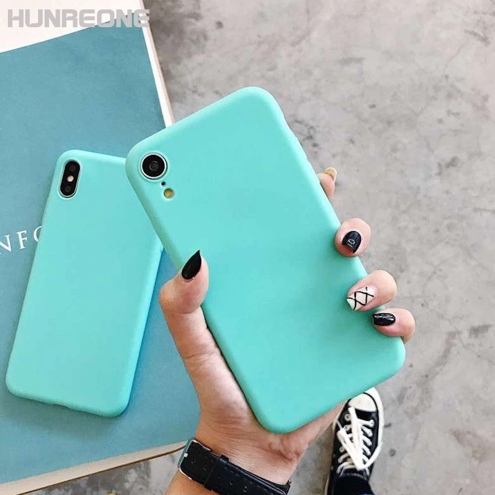 Hunreone самая низкая цена красочный чехол из ТПУ для iPhone X XS XR Max 7 8 7P 8P 6 6S 6P 6SP|Бамперы| |