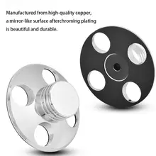 Серебряный стильный проигрыватель, медный диск, стабилизатор, зажим для LP винилового проигрывателя