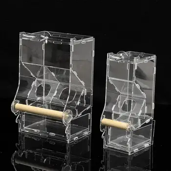 

Clear Acrylic Automatic No Mess Bird Parrot Pigeon Feeder