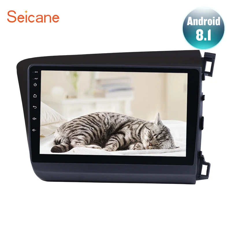 Cheap Seicane 9 Inch Android 7.1/8.1 Quad-core Car Radio for 2012 HONDA CIVIC Right Hand Drive GPS Navigation Unit Player TV tuner DVR 0