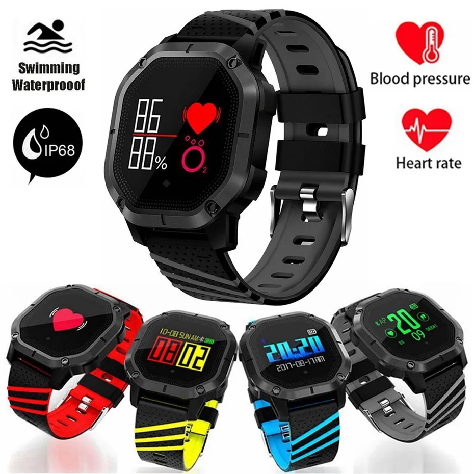 

SMS Reminder Smart Watch Men Calories Record Wearable Devices IP68 Waterproof Watch for Android IOS Sports Bracelet Watches