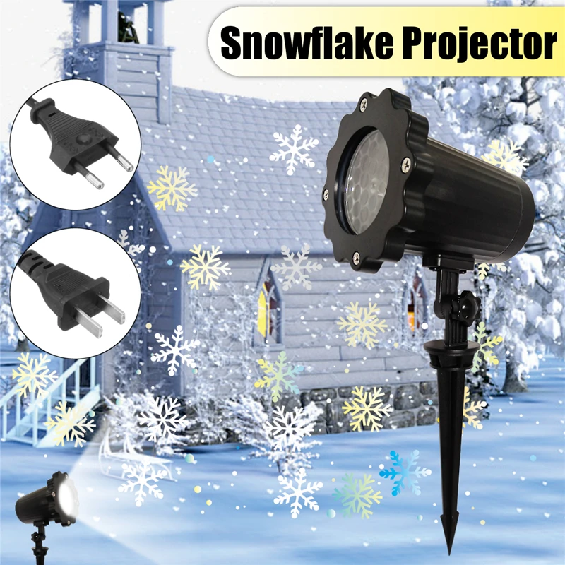 

2018 New 5W Christmas Laser Snowflake Projector Outdoor LED Waterproof Disco Lights Home Garden Star Light Indoor Decoration