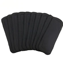 10 шт Многоразовые моющиеся вставки бустеры вкладыши для настоящих карманных детские пеленки, подгузник покрытие обертывание микрофибры бамбуковый уголь инсе