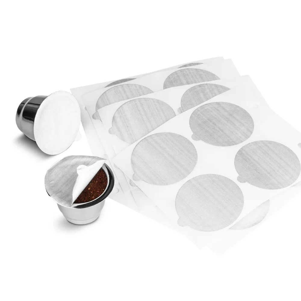 

2 Pods 100 Seals Stainless Steel Refillable Nespresso Coffee Capsule Reusable Nespresso Machine Espresso Coffee Maker Cup Filter
