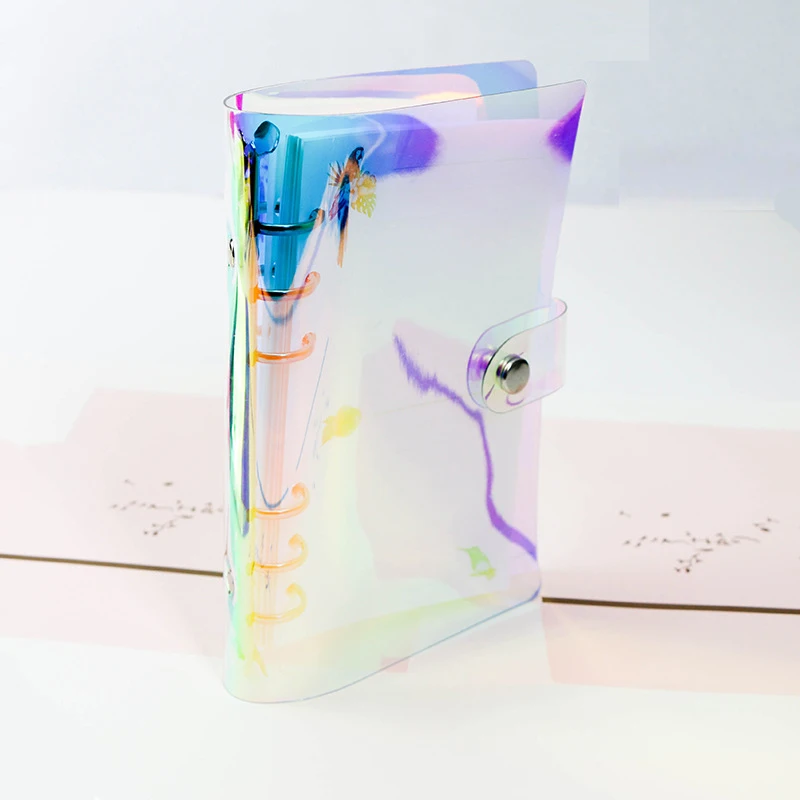 

Laser Notebook Cover Glitter PVC Translucent Cover Weekly Planner Binding Notes Book Cover Daily Diary Journal School Supplies