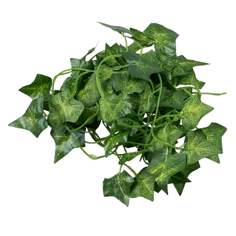

2M 6.6 Feet Artificial Ivy Fake Foliage Leaf Flowers Plants Garland Garden Decoration 2M (Sweet potato leaf)
