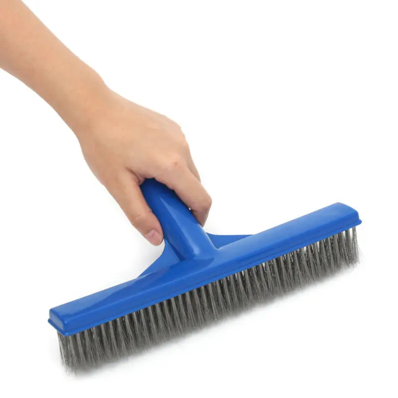 

Swimming Pool Wall Brush 10" Stainless Steel Spa Pond Algae Cleaning Equipment