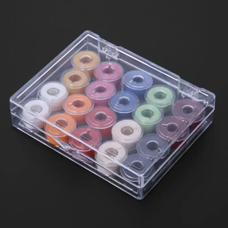 

20Pcs Sewing Threads 20 Grids Clear Plastic Sewing Machine Bobbins for Home DIY Sewing Machine Domestic Sewing Tools Colorful
