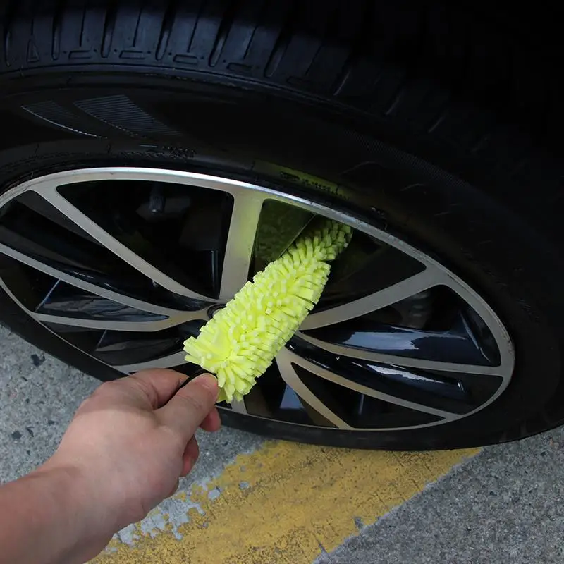 Автомобильные шины Чистящая щетка губка мойка очиститель пластик длинная ручка колеса щетка автомобиль стиральная инструмент Мягкая щетина чистое колесо шины