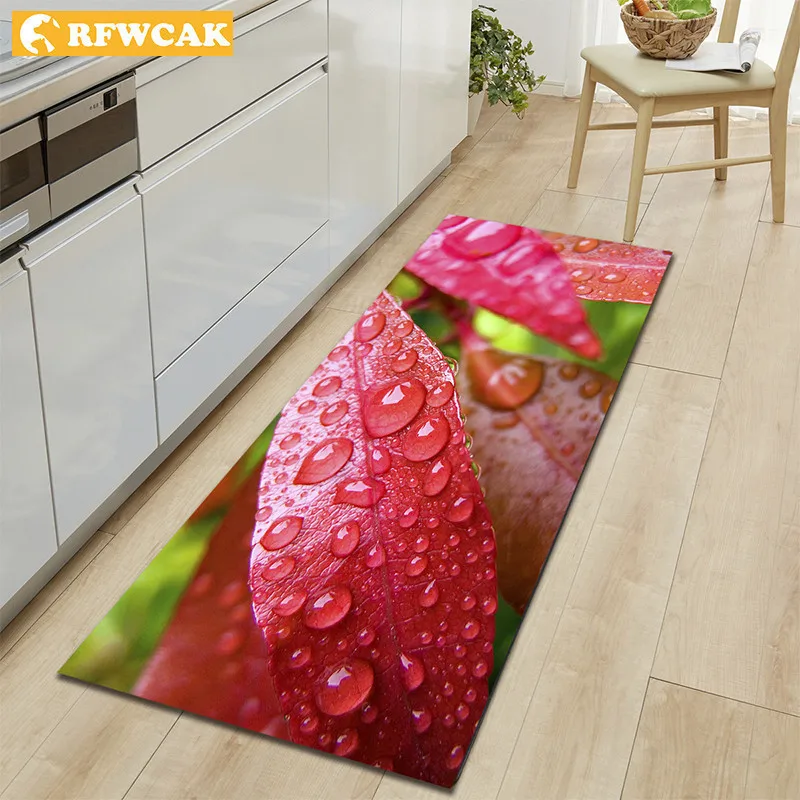 

RFWCAK 3D Printing Kitchen Carpet Hallway Doormat Anti-slip Area Rug Modern Living Room Bedroom Doormat Bath Mat In The Hallway