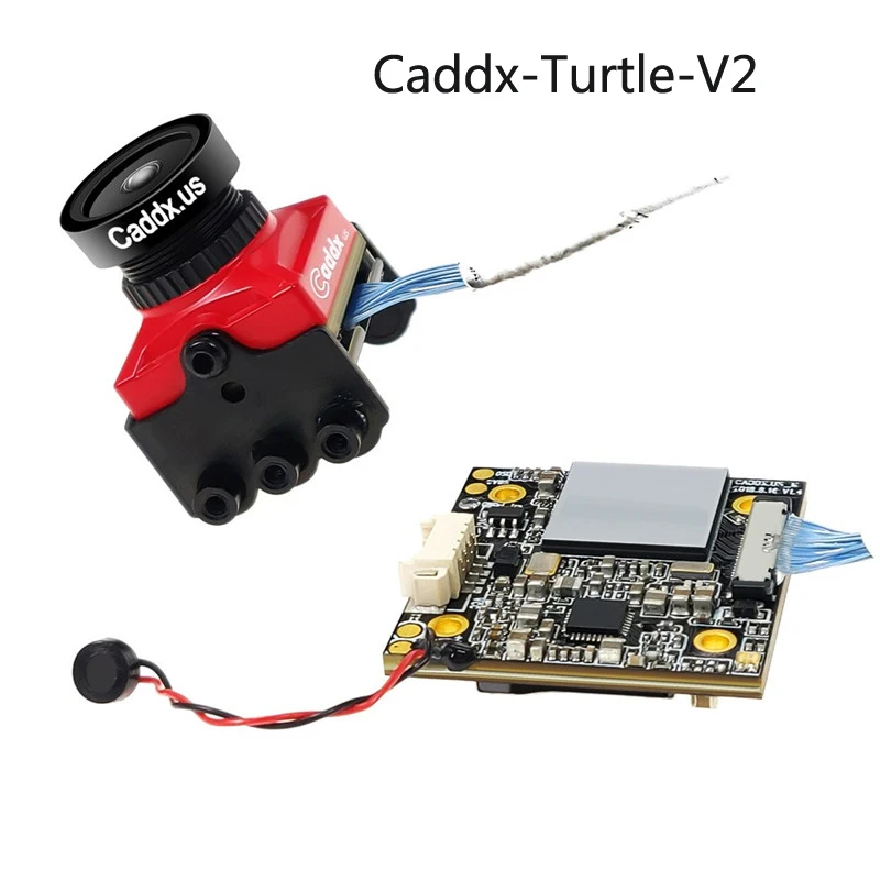 

2018 New Caddx Turtle V2 800TVL 1.8mm 1080p 60fps NTSC/PAL Switchable Mini HD FPV Camera w/ DVR Red Black For FPV Drone Models