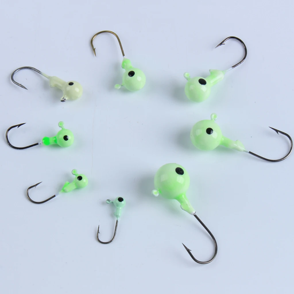 

Glow Jig Head Fishing Hooks Lures Hard Bait For Worms Shrimp Freshwater Saltwater Fishing Heads Fishing Tackle Hook