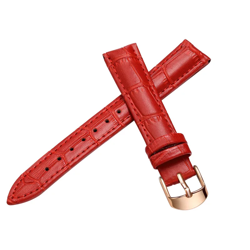 

Genuine Leather Alternative Strap Bamboo with Strap Wholesale 16 Mm 18mm Rose Gold Button Second Floor Genuine Leather Spot