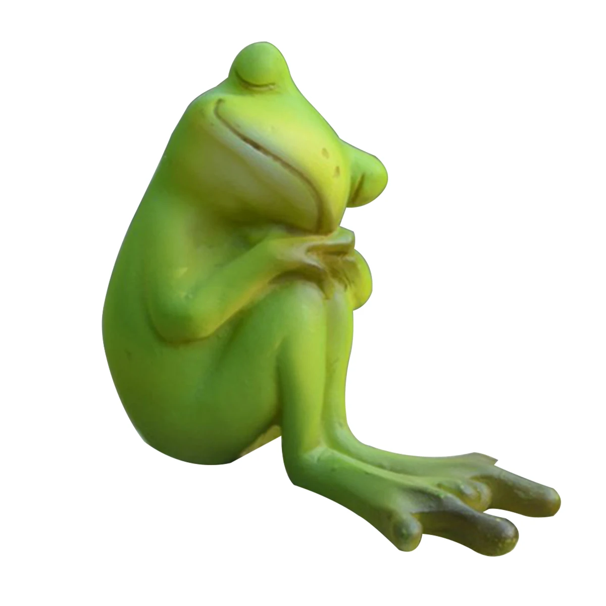 

1pc Frog Figurine Non-toxic Resin Miniature Adorable Funny Decoration Frog Statue for Terrarium Fairy Garden